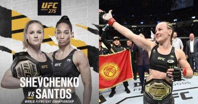 Valentina Shevchenko - Valentina Shevchenko v Taila Santos UK Cage Walk Time - msn.com - Britain - Singapore