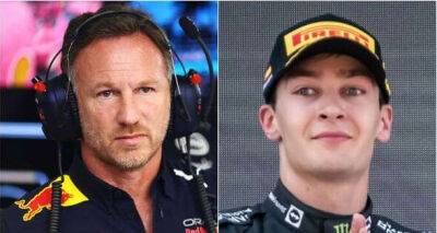 Christian Horner plays down George Russell hype after thrilling scrap with Max Verstappen