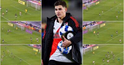 Julian Alvarez: Man City signing makes history with double hat-trick for River Plate