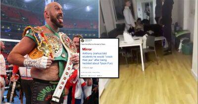 Anthony Joshua - Tyson Fury - Anthony Joshua vs uni students: Tyson Fury's nine-word reaction - givemesport.com