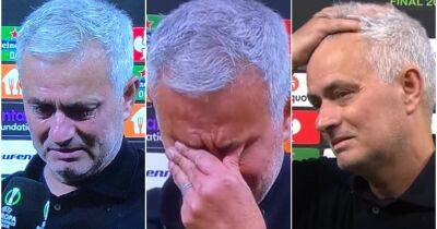 Jose Mourinho cries in emotional interview as AS Roma win the Conference League
