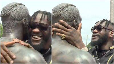 Deontay Wilder statue: Bronze Bomber absolutely loved it