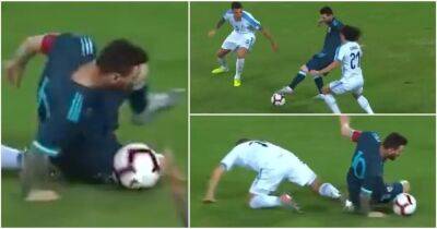 Lionel Messi proved he can even out-dribble players on the floor vs Uruguay in 2019