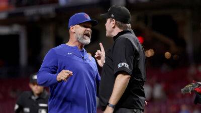 Chicago Cubs, Cincinnati Reds continue series day after tempers flare, Cubs’ manager David Ross ejected