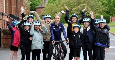 Loreburn Primary pupils meet cycling champion Anna Shackley in Dumfries - msn.com - Britain - Scotland