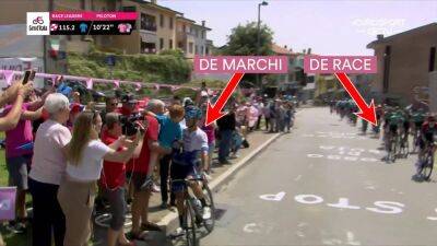 ‘We don't see it often’ – Watch Alessandro De Marchi surprisingly stop for ‘nice moment’ during Giro d'Italia