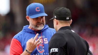 Dylan Buell - Cubs' manager David Ross again unhappy with umpires as tense series with Reds concludes - foxnews.com - Usa -  Chicago - state Ohio - county Park