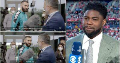 Karim Benzema asked if he knows Micah Richards before Champions League final