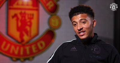 Jadon Sancho names his favoured Manchester United position