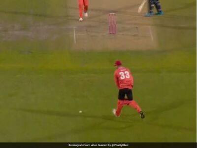 Watch: Cricketer's "Unfortunate Moment" While Attempting A Diving Catch In T20 Blast Match