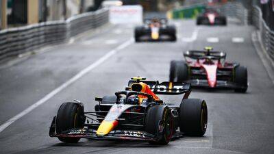 Sergio Perez holds off Carlos Sainz and Max Verstappen for first win of season at dramatic Monaco GP