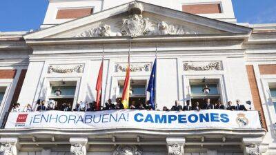 La celebración del campeón por las calles de Madrid