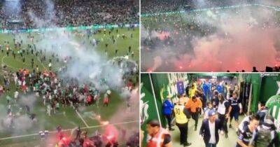St Etienne fans invade pitch after relegation to Ligue 2 - givemesport.com - France