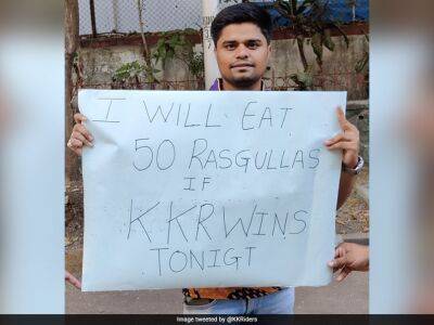 Fan Says He'll Eat 50 'Rasgullas' If KKR Wins. Team Responds