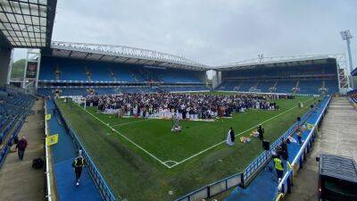 Blackburn become first British football club to host Eid prayers on pitch