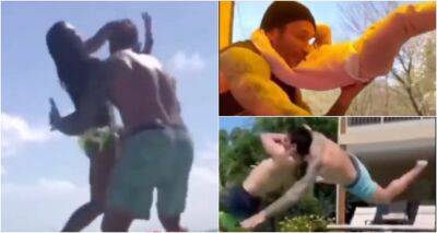 Randy Orton: Brilliant footage of WWE star being hit with RKOs from his family