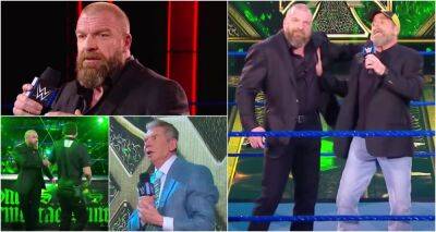 Vince Macmahon - Shawn Michaels - Triple H's 25-year celebration on WWE SmackDown in 2020 was completely bonkers - givemesport.com