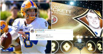 Kenny Pickett - Pittsburgh Steelers - Kenny Pickett's cheeky tweet lands one Steelers fan in trouble following the draft - givemesport.com