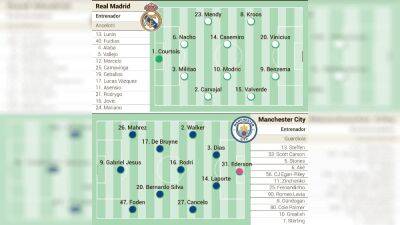 Alineación posible de Real Madrid y City en la vuelta de semifinales de Champions - en.as.com - Manchester