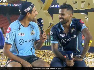 Watch: Hardik Pandya And Ashish Nehra's Hilarious Interaction After Gujarat Titans' IPL 2022 Triumph