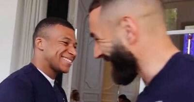 Karim Benzema reunites with Kylian Mbappe after Real Madrid snub and "respect" admission