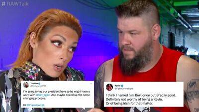 Becky Lynch - Kevin Owens - Wwe Raw - Kevin Owens and Becky Lynch troll WWE presenter in hilarious Twitter thread - givemesport.com