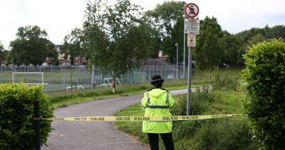 Forensics descend on Salford park after teenager reportedly stabbed