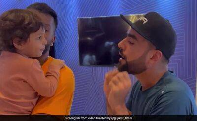 IPL 2022: Rashid Khan Playing With Hardik Pandya's Son Agastya Is "Cutest Video Ever". Watch