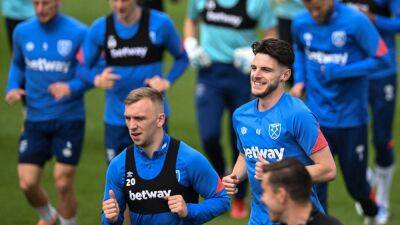 Declan Rice and Michail Antonio train with West Ham ahead of Frankfurt clash - in pictures