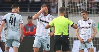 West Ham fall short in EL semi as Cresswell and Moyes sent off