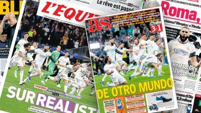 Europa se rinde al Real Madrid: las portadas deportivas tras la remontada - en.as.com