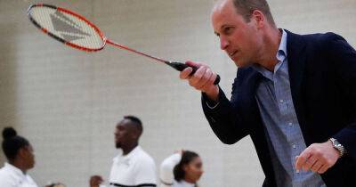 William tries luck at badminton as Birmingham prepares for Commonwealth Games