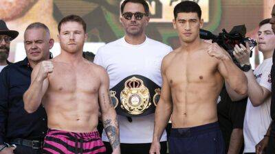 Dmitry Bivol - Saul Alvarez ready to make 'history' against Dmitry Bivol as both fighters make weight - thenationalnews.com - Russia -  Las Vegas - Kyrgyzstan