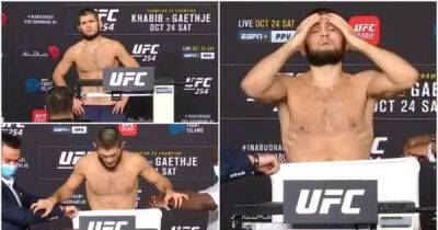 Justin Gaethje - Charles Oliveira - Khabib's suspect weigh-in for Gaethje fight is being re-shared after Oliveira misses weight - msn.com - Britain