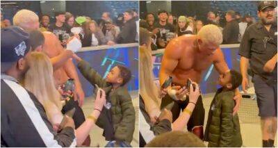 Cody Rhodes: Young fan jumps the barricade at SmackDown to embrace WWE star