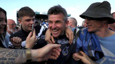 Jubilant Joey Barton celebrates most dramatic of promotions with Bristol Rovers