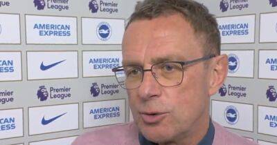 ‘Humiliating!’ Ralf Rangnick apologises to Man Utd fans after Brighton defeat