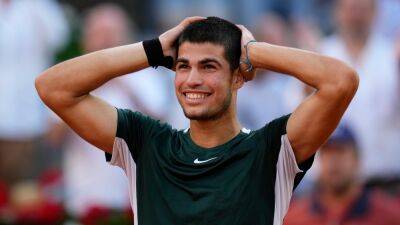 Carlos Alcaraz celebrates historic Nadal-Djokovic double in Madrid