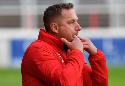 Ebbsfleet manager Dennis Kutrieb reacts to 2-1 win over Chelmsford City in National League South