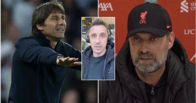 Gary Neville reacts after Klopp criticises Conte's tactics in Liverpool 1-1 Tottenham