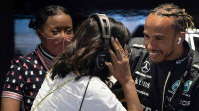 Michelle Obama meets Lewis Hamilton at Miami Grand Prix - in pictures