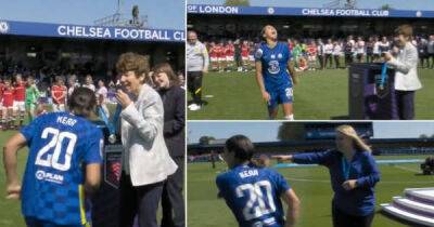 Chelsea's Sam Kerr was so excited about WSL title she forgot her medal