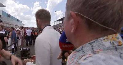 Martin Brundle blanked by David Beckham in awkward exchange at Miami Grand Prix