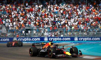 Max Verstappen holds off challenge of Charles Leclerc to win Miami Grand Prix