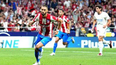 Carlo Ancelotti - Antoine Griezmann - Yannick Carrasco - Diego Simeone - Angel Correa - Atletico Madrid beat Real for derby bragging rights and boost Champions League qualification hopes - eurosport.com -  Man