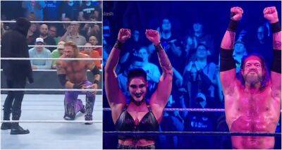 Rhea Ripley - Finn Balor - Edge - WWE WrestleMania Backlash: Rhea Ripley aids Edge in victory over AJ Styles - givemesport.com
