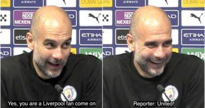 Jurgen Klopp - Pep Guardiola - Fans claim Liverpool are living 'rent free' in Pep's head as he guesses reporter supports Reds - msn.com - Manchester