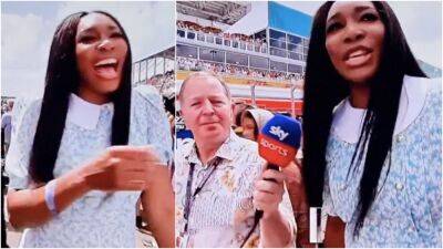 Miami GP: Martin Brundle has hilariously awkward chat with Venus Williams