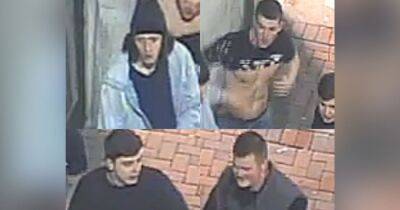 Police searching for these men after brutal city centre attack that left a man with damaged eyesight