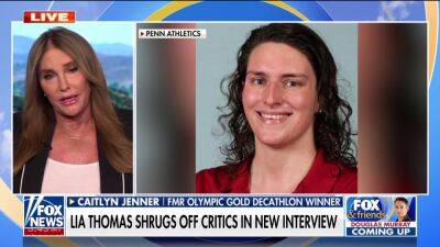 Lia Thomas - Caitlyn Jenner - Josh Reynolds - Caitlyn Jenner responds to Lia Thomas interview on 'Fox & Friends': 'I blame the system' - foxnews.com - state Pennsylvania - state Massachusets